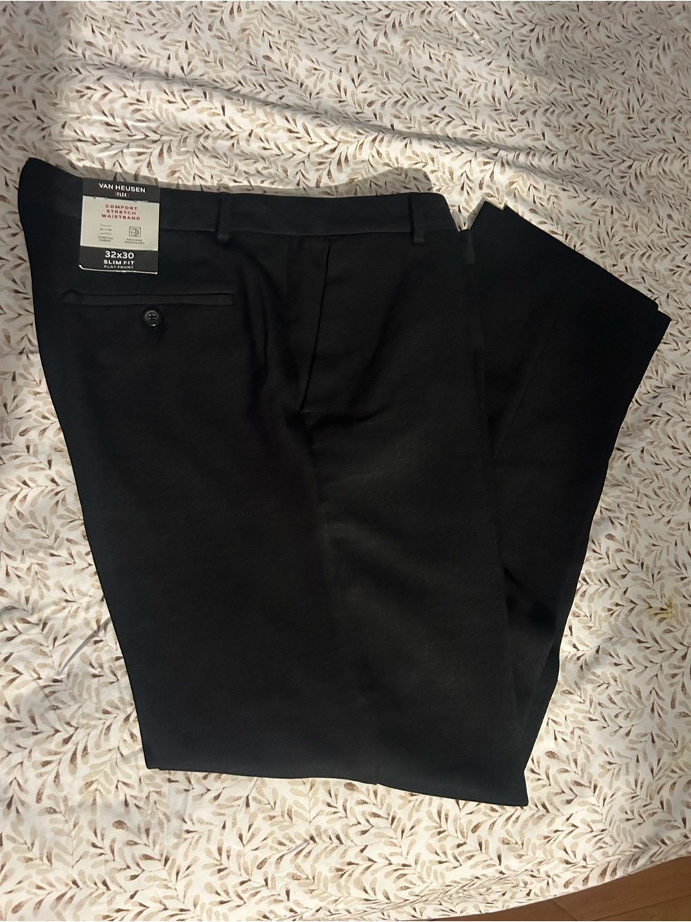 Van Heusen Black Men’s Dress Pants - Classic Trousers